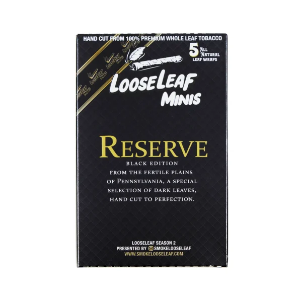 RESERVE BLACK EDITION LOOSELEAF MINIS (40 COUNT) - Loose Leaf Wraps - Image 2